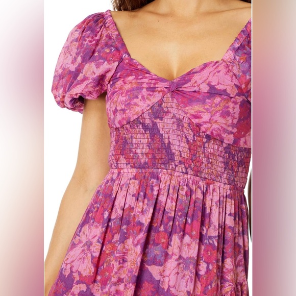 Free People Floral Pink Maxi Dress - Picture 3 of 8